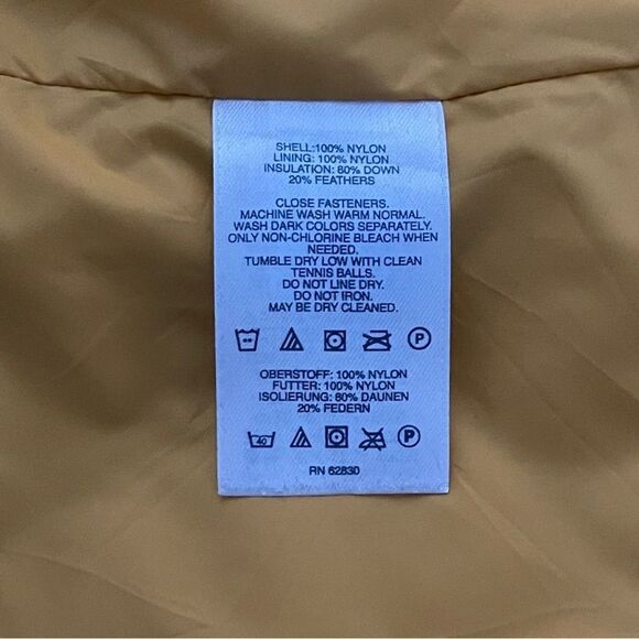 Lands' End Puffer Vest Down Filled Diamond Quilt Mineral Yellow Women's XS 2-4 - Picture 6 of 9